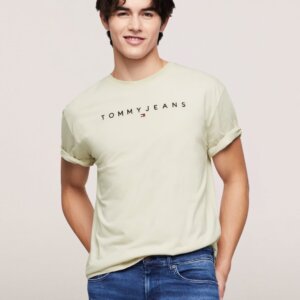 TOMMY JEANS Linear Logo T-Shirt – Off White